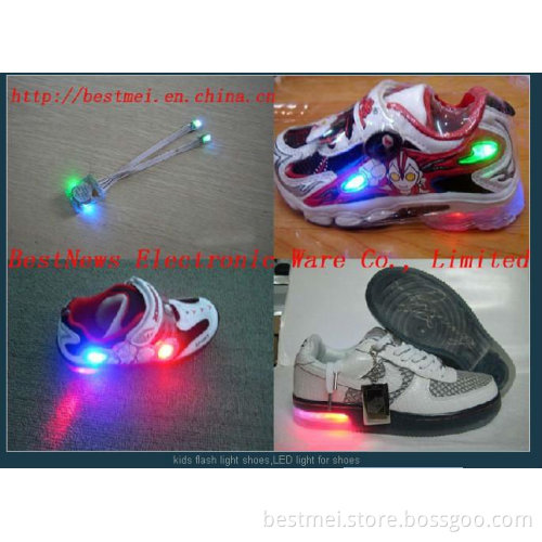 Flashing shoe light with led